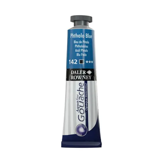 Beställ nu - Daler-Rowney Aquafine Gouache 15 ml Phthalo Blue 142