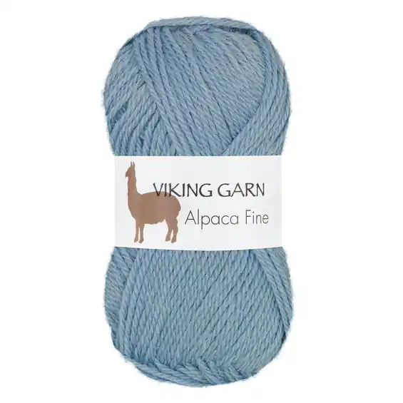 Viking Garn Alpaca Fine 50g blå 621 - Begränsat antal