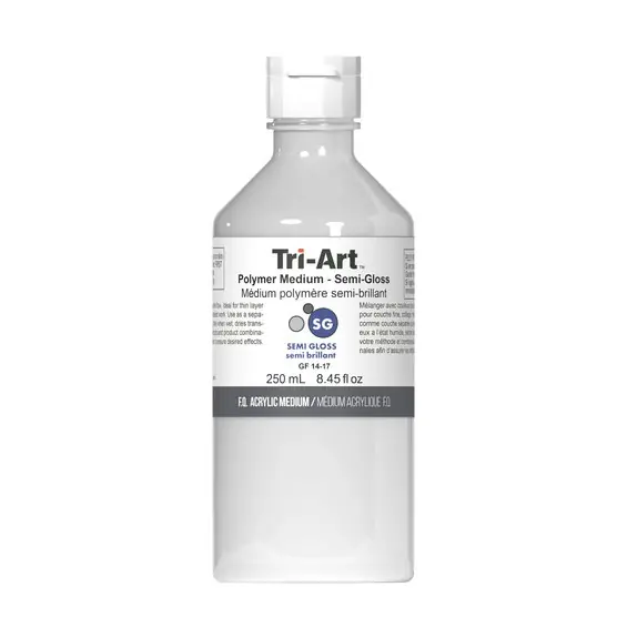 Begränsat lager | Tri-Art Polymer Medium Semi Gloss 250 ml, halvbankt förtunningsmedel för akrylfärg