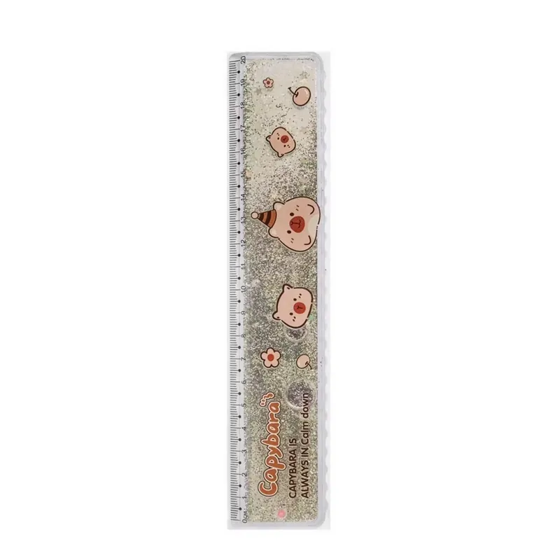 Favorit hos kunderna - Glitterlinjal 20 cm - Capybara